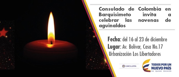 Consulado de Colombia invita a celebrar las novenas de aguinaldos